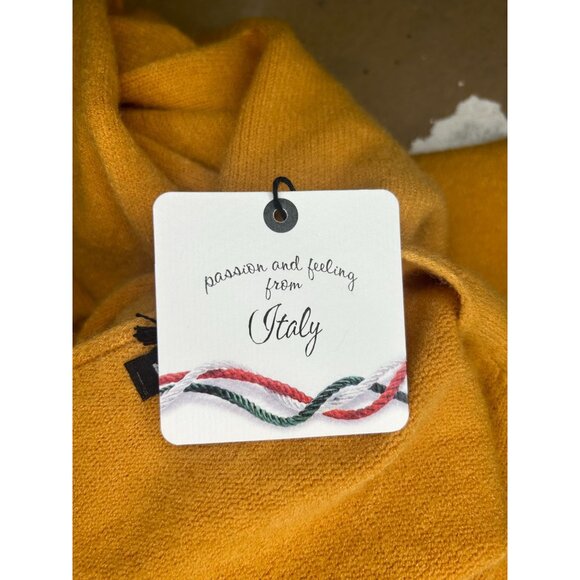 Made in Italy Women's Round Neck Long Sleeve Orange Sweater Sz M - NWT - Picture 6 of 8